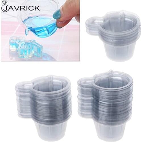 20/100 Pcs 40ML Plastic Disposable Cups Dispenser For DIY Epoxy Resin Jewelry Making