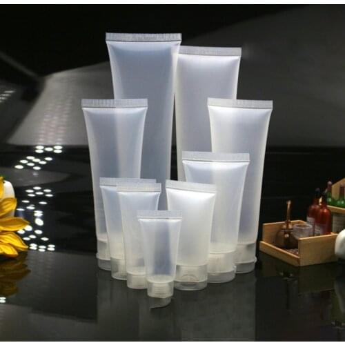 50pcs/lot 5ml 10ml 15ml 20ml Refillable Bottles Clear Soft Tubes Empty Cosmetic Cream Emulsion Lotion Packaging Containers