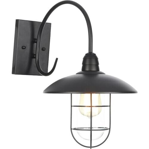 Ac 110v-240v Indoor Outdoor Vintage Waterproof Wall Lamp E27 Filament Bulb Black Retro Light Foyerwall Sconce Led Light Fixtures