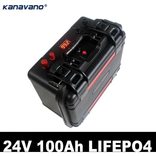Kanavano 24V100Ah lifepo4 lithium iron phosphate battery for RV washing machine AGV car chassis car and disinfection robot