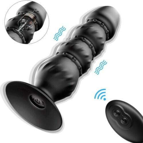 Anal Vibrator Remote Control Anal Vagina Dildo Prostate Massager Strong Sucker Adult Games Large Butt Plug Sex Toy For Men Women