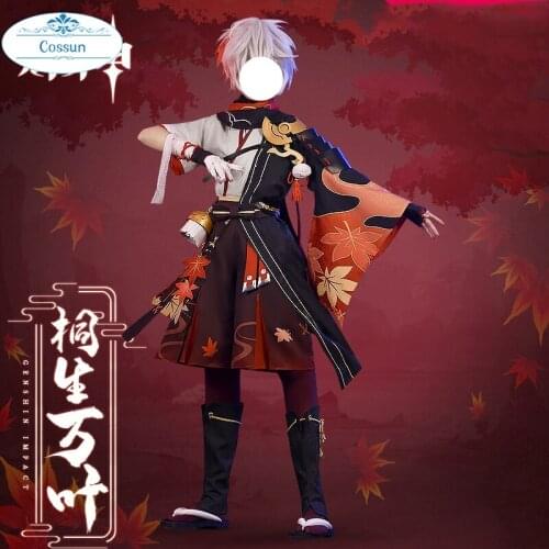 Anime! Genshin Impact Kiryu Kazuha Game Suit Gorgeous Uniform Cosplay Costume Halloween Carnival Party Outfit For Men 2021 NEW