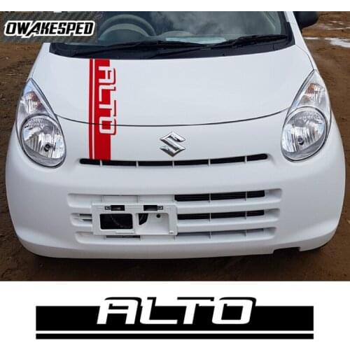 Car Hood Bonnet Sport Stripes Auto Lid Decor Stickers For-Suzuki Alto Auto Engine Cover Accessories Vinyl Decals
