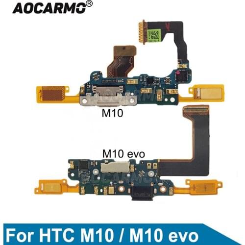 Aocarmo For HTC 10 M10 evo USB Fast Charging Port Charger Dock With Mic Connector Flex Cable Replacement Parts
