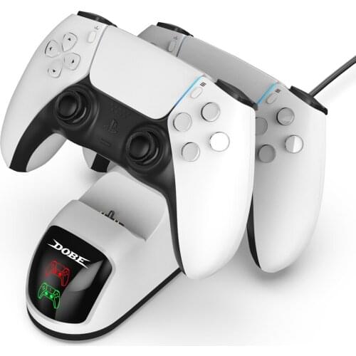 Dual Fast Charger for Playstation 5 Wireless Controller Charging Dock Station With LED Indicator for PS5 Gamepads Joystick