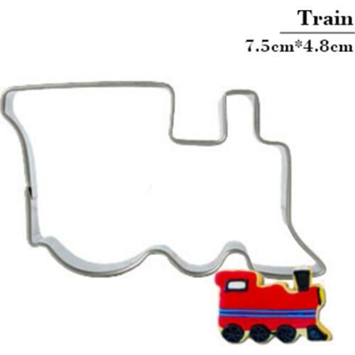 Train Cookie Cutter DIY Cake Handcraft Home Kitchen Baking Biscuit Pastry Stainless Steel Mould