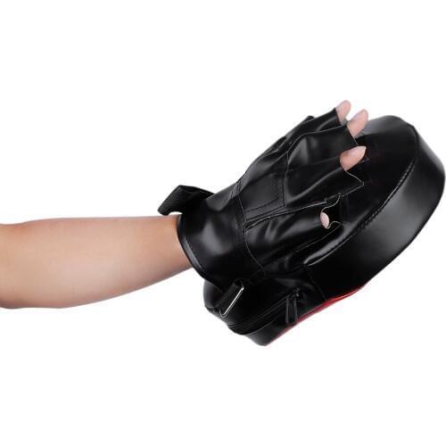 Hot Sanda Martial Muay Thai Kick Kit Black Karate Training Mitt Focus Punch Pads Gloves Sparring Boxing Bags Defense Target