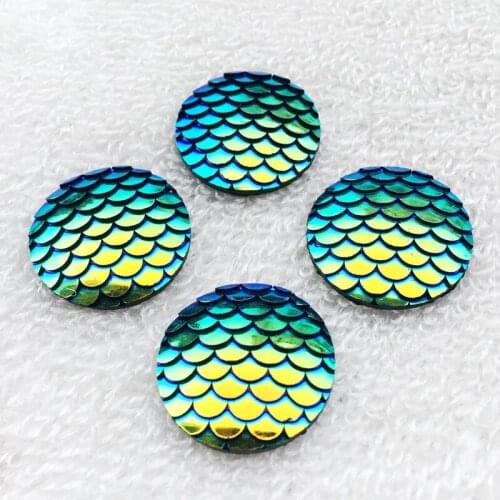 HOT 25mm 8pcs accessories beads fish scales Mermaid scale AB color Rhinestone DIY buttons