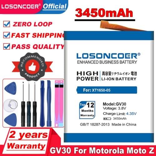 3450mAh GV30 Battery SNN5972A For Motorola Moto Z XT1650-05 XT1650-01 XT1650-03 GV40 For Moto Z Droid Force XT1650-2 SNN5968A