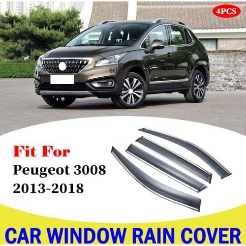 Window Rain Visor Car Windows Protection Rain Shield Visor Cover For Peugeot 3008 2013-2018 Car Styling Accessories Parts
