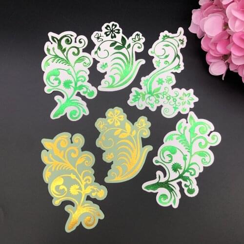 3pc Hot Foil Plate Die Set Vine Leave Branch DIY Scrapbooking Paper Craft Handmade Card Punch Art Alinacraft