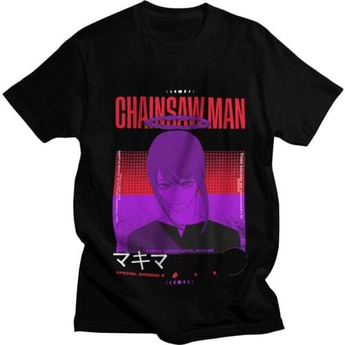 A Corpse Is Talking Tshirts Men Streetwear Tee Tops Cotton T Shirts Short Sleeve Chainsaw Man Makima T-shirts Gift Idea Clothes