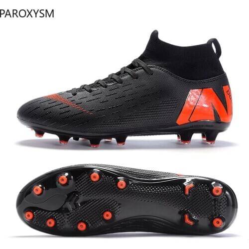PAROXYSM mens football shoes childrens splint training football shoes high ankle sports shoes size 35-46 Dropshipping