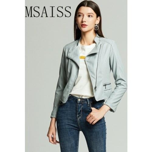 Autumn Winter Women Faux Leather Jacket Ladies Solid With Belt Zipper Biker Coat Female Casual Outwear