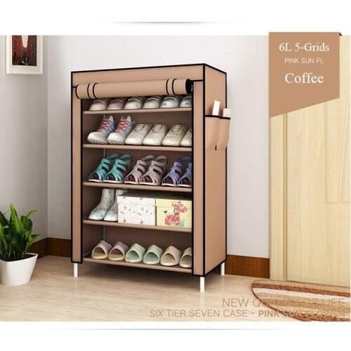 Shoe Rack Shoe Organizer Aluminum Metal Standing Shoe Rack DIY Shoes Storage Shelf Home Organizer Accessories