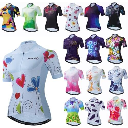 Cycling Jersey Women 2021 Bike Jersey Summer Short Sleeve Bike Shirts Top MTB Ladies Bicycle Clothes Wear Maillot Ropa Ciclismo