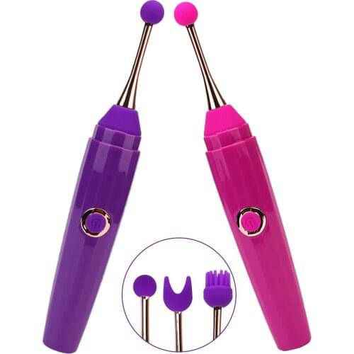 With 3 Caps Stick Vibrators For Women Masturbator Clitoris Stimulator G spot Massager Nipple Clamps Spikes Anal Toys Sex Shop
