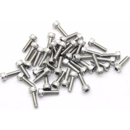 50pcs M5 304 Stainless Steel Hexagon Socket Head Cap Screws Hex Socket Screw
