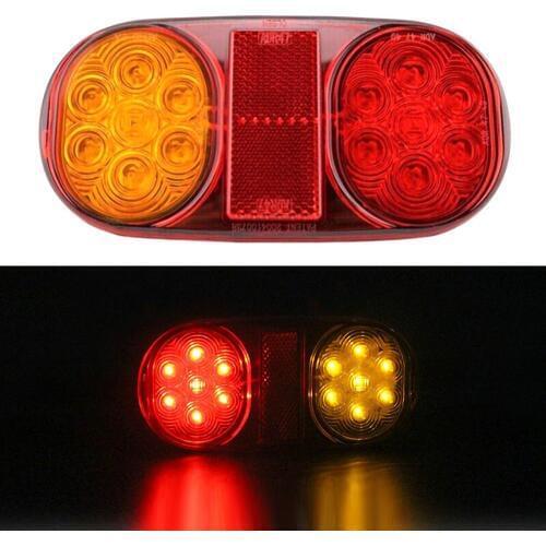 1PC 12V/24V Car Truck Trailer Boat Waterproof LED Rear Tail Lights Stop Indicator Lamps For Trailer Truck Car Light Taillights