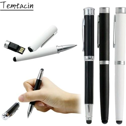 Metal Pen flash drive 64 gb Memoria Stick usb2.0 128GB 4GB 32GB 8GB 16GB Personalized gift Pendrive usb key 32 gb Office U disk