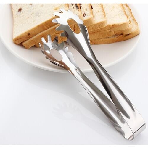 1PC Stainless Steel Spaghetti Bread Pasta Clip Clamp Cooking Tools Kitchen BBQ Tong Buffet Party Salad Catering Utensils KX 248