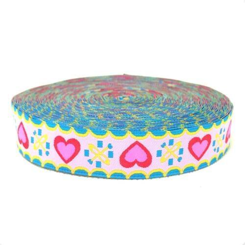 ZERZEEMOOY Zakka handmade accessories ribbon laciness multicolour love wave width16MM length 10YARD Jacquard Ribbon