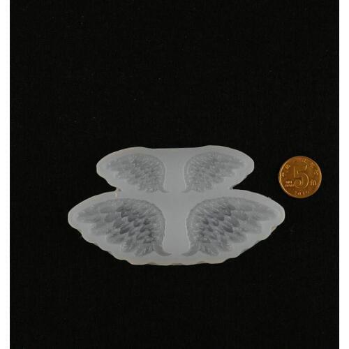 1Pcs big small wings combination Liquid silicone mold DIY resin jewelry necklace pendant lanugo mold resin molds for jewelry