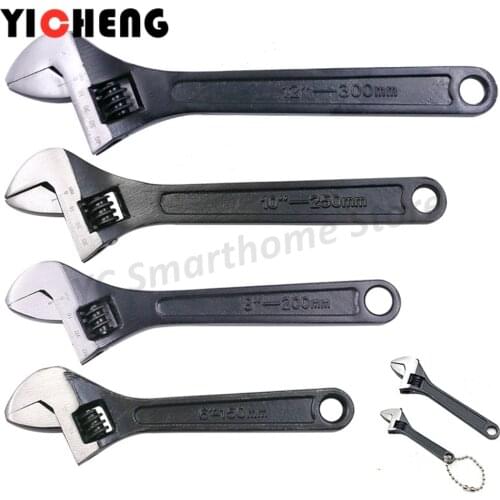 1 Pcs Steel/6Inch /8-Inch Monkey Wrench Open-end Wrench Tool Shifting Spanner