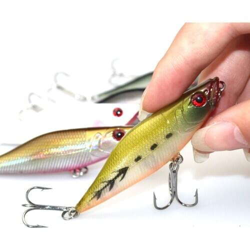 100pcs/lot Popper Fishing Lures Artificial Original foreign trade single Asian poper Bionic bait bait 7cm sets plastic fishing l