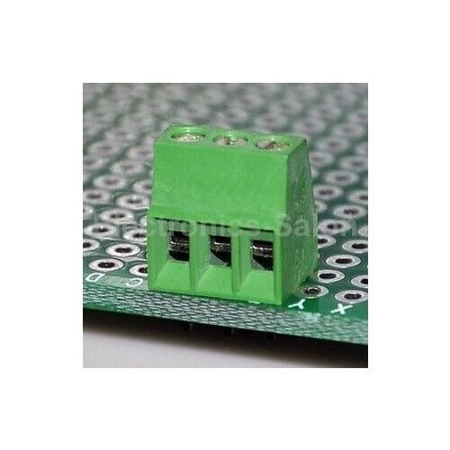 200pcs 3 Poles 2.54mm/0.1" PCB Universal Screw Terminal Block