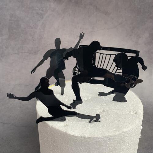 5pcs/lot Theme Football Acrylic Cake Topper Novelty Soccer Cake Topper For Boys Birthday Sports Party Cake Decorations INS New