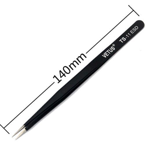 Aidetek Pro Anti-static ESD safe Fine Super Anti-Magnetic Non-corrosive Tweezers ESD-TS-11