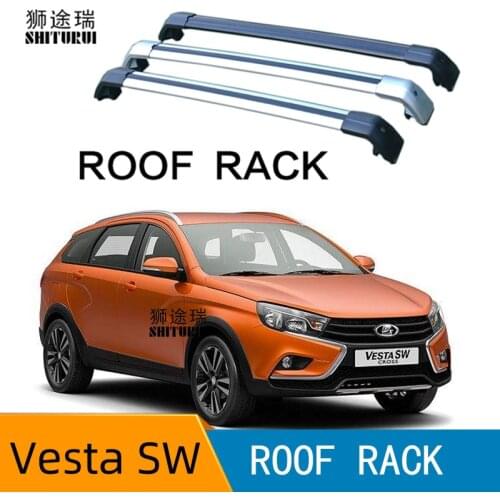 2Pcs Roof Bars for Vesta SW CROSS Estate (GFL_) 2015-2019 Aluminum Alloy Side Bars Cross Rails Roof Rack Luggage Carrier