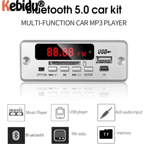 Wireless Bluetooth V5.0 MP3 Decoding Board Module Car MP3 Player TF Card Slot / USB / FM / Remote Decoding Board Module Latest