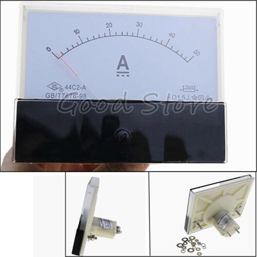 DC 44C2 1A 2A 3A 5A 10A 15A Amperemeter Gauge Analog Panel AMP Current Meter Ammeter
