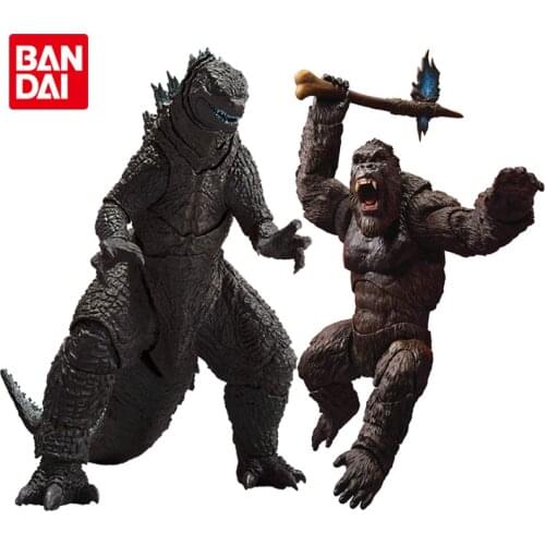 Bandai Genuine Godzilla VS Kong Series 2021 Movie Version Anime Action Figure Hand-Model Toys Gifts for Birthday