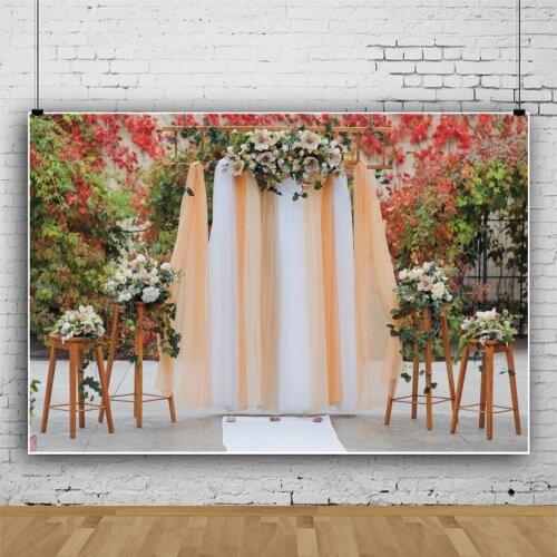 Beautiful Flower Gate Wedding Scene Layout Background Portrait Photography Balloons Party Decors Backdrops Photocall Studio