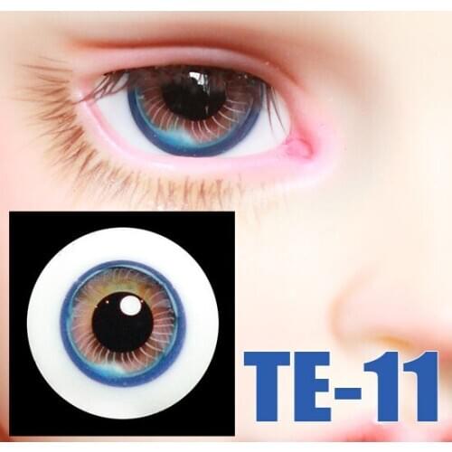 G10-122 children toy bjd sd 1/3 msd 1/4 1/6 dolls props Accessoriess eyesball 14.16mm Shining black pupil glass eyes blue Patte