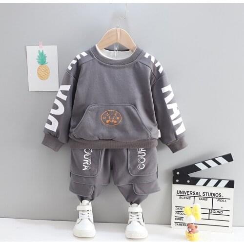 Boys Clothes Sets Spring Autumn Children Casual Cotton Coat Pants 2pcs Tracksuits For Baby Boy Kids Sports Suits Outfits 2021