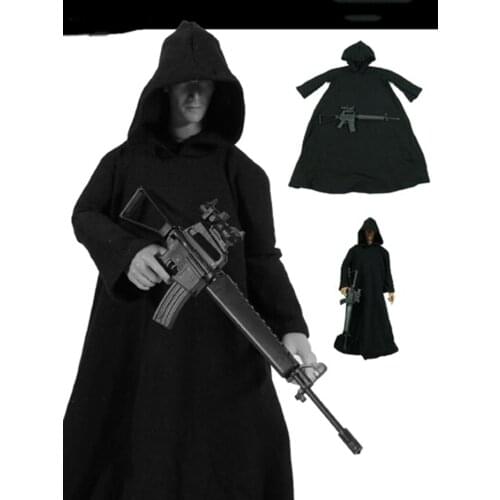 1/6 Black Cloak Model for 12''Male Bodies Accessories
