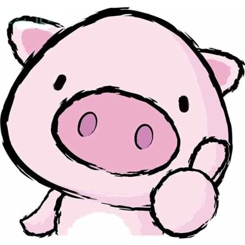 Fashion Design Car Decals for Portrait Cute BIg Pig Beauty Car Stickers Vinyl Scratch-proof Laptop Decoration Sticker Kk13*13cm