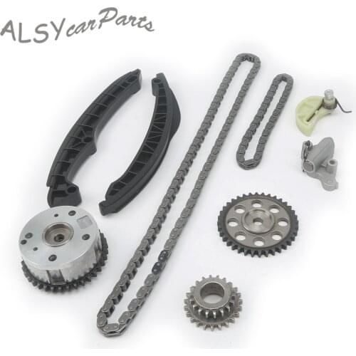 9Pcs Timing Suite Timing Chain Camshaft Adjuster Chain Tensioner For VW Golf Plus Passat CC Tiguan Eos Audi A1 Skoda Fabia 1.4T