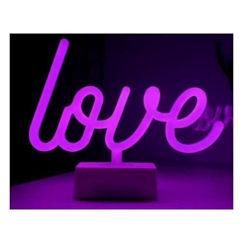Neon Luminous Love Writing Table Night Lamp