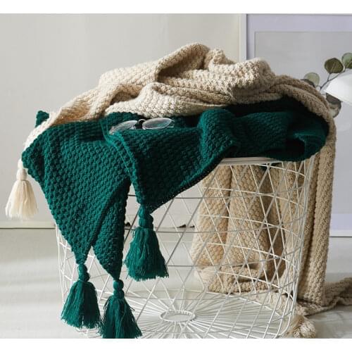 Nordic Knitted Blanket On The Bed Sofa Throw Thread Blankets For Bed Travel TV Nap Blankets Soft Towel Bed Tapestry
