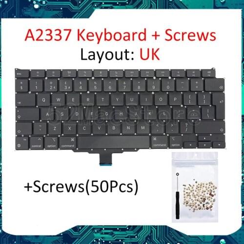 Laptop New Original A2337 UK Keyboard For Macbook Air Retina 13" M1 EMC 3598 2020