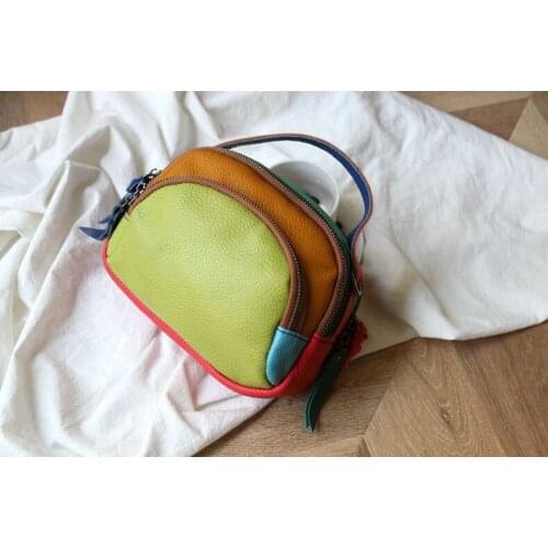 2021 New Shoulder Bag Ladies Leather Brand Designer Handbags Leisure Bags Luxury Color Leather Mini Shoulder Bag Pillow Sac