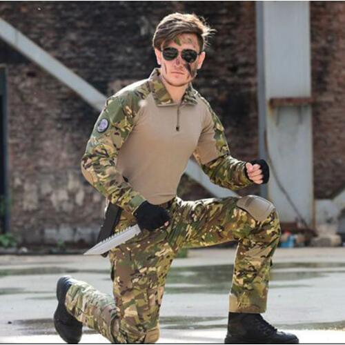 Hunting Clothes Tactical Camouflage Sniper Suit Military Uniform Hunting Clothes Airsoft Combat Woodland Shirt+Pants