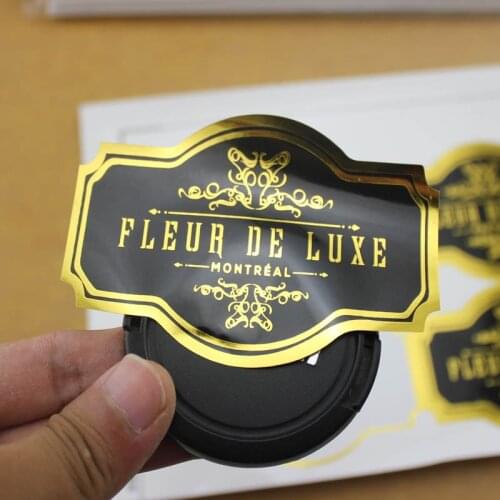 Direct factory printing adhesive paper sticker silver foil label, attracive foil printed cosmetics label