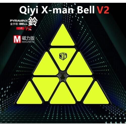 Qiyi X-man Bell V2 magnetic Pyramid cube 3x3x3 magic cube XMD 3x3 speed puzzle cube 3x3x3 Pyraminx cubo magico