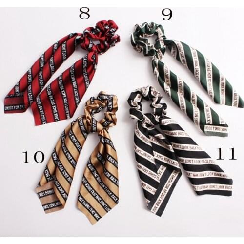 Hair Scrunchies Bands Streamer Accessories Women Girl Ponytail Elastic Rubber Ropes Scrunchie Hair Ties Hairband 20pcs F307